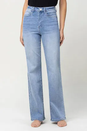 90'S VINTAGE SUPER HIGH RISE FLARE JEANS -GREENE