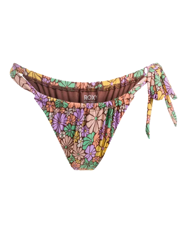 All About Sol Tie Cheeky Bikini Bottoms in Rootbeer