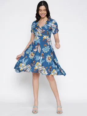 Classical Floral Mini Chic Dress