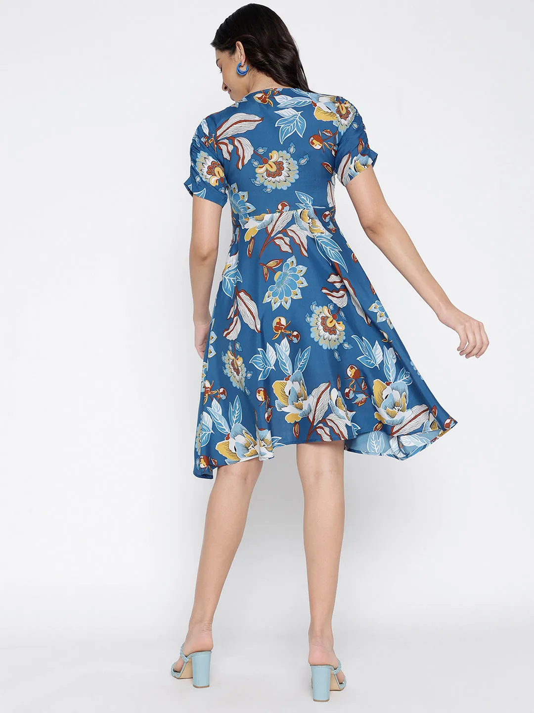 Classical Floral Mini Chic Dress