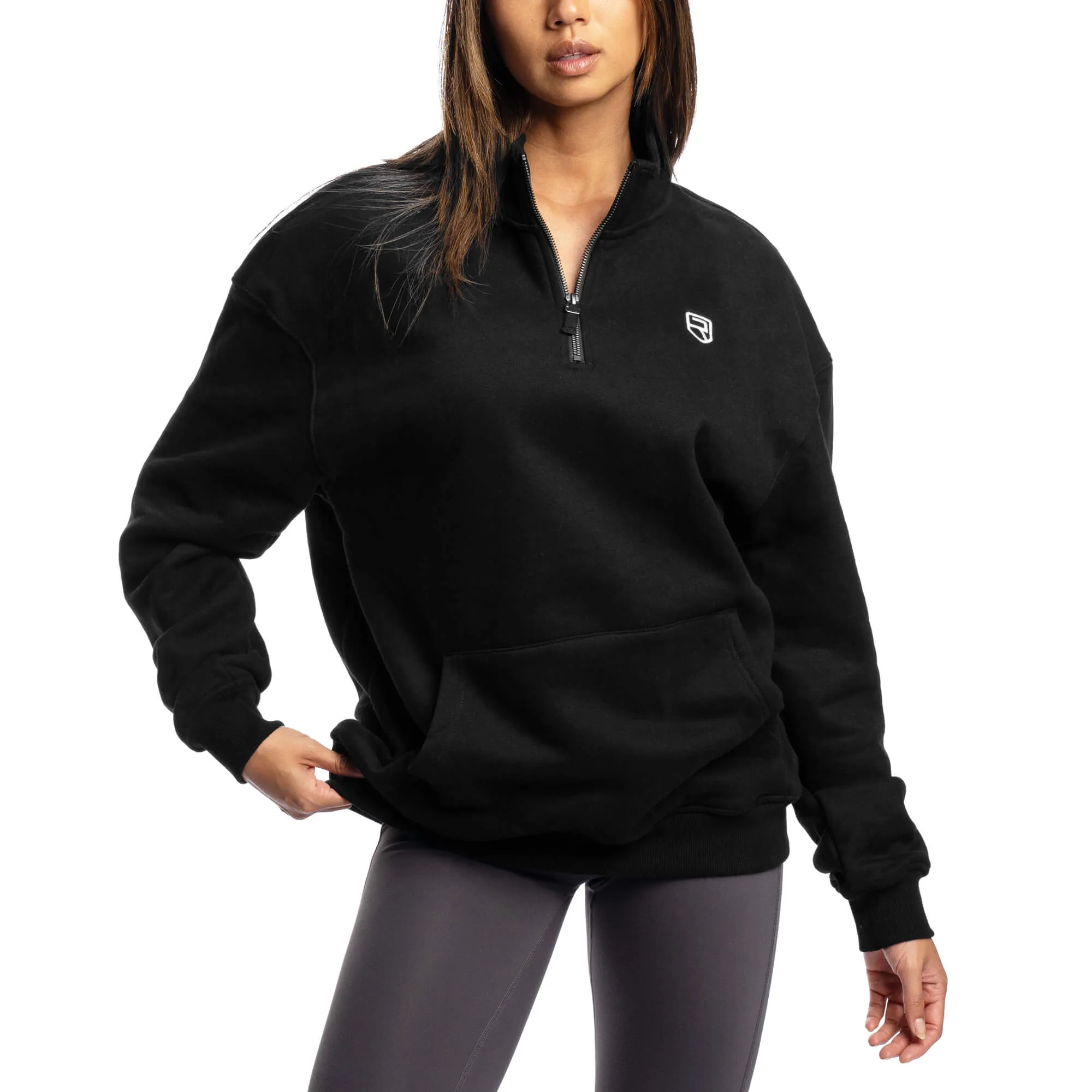 Comfy Crew Half Zip - Black