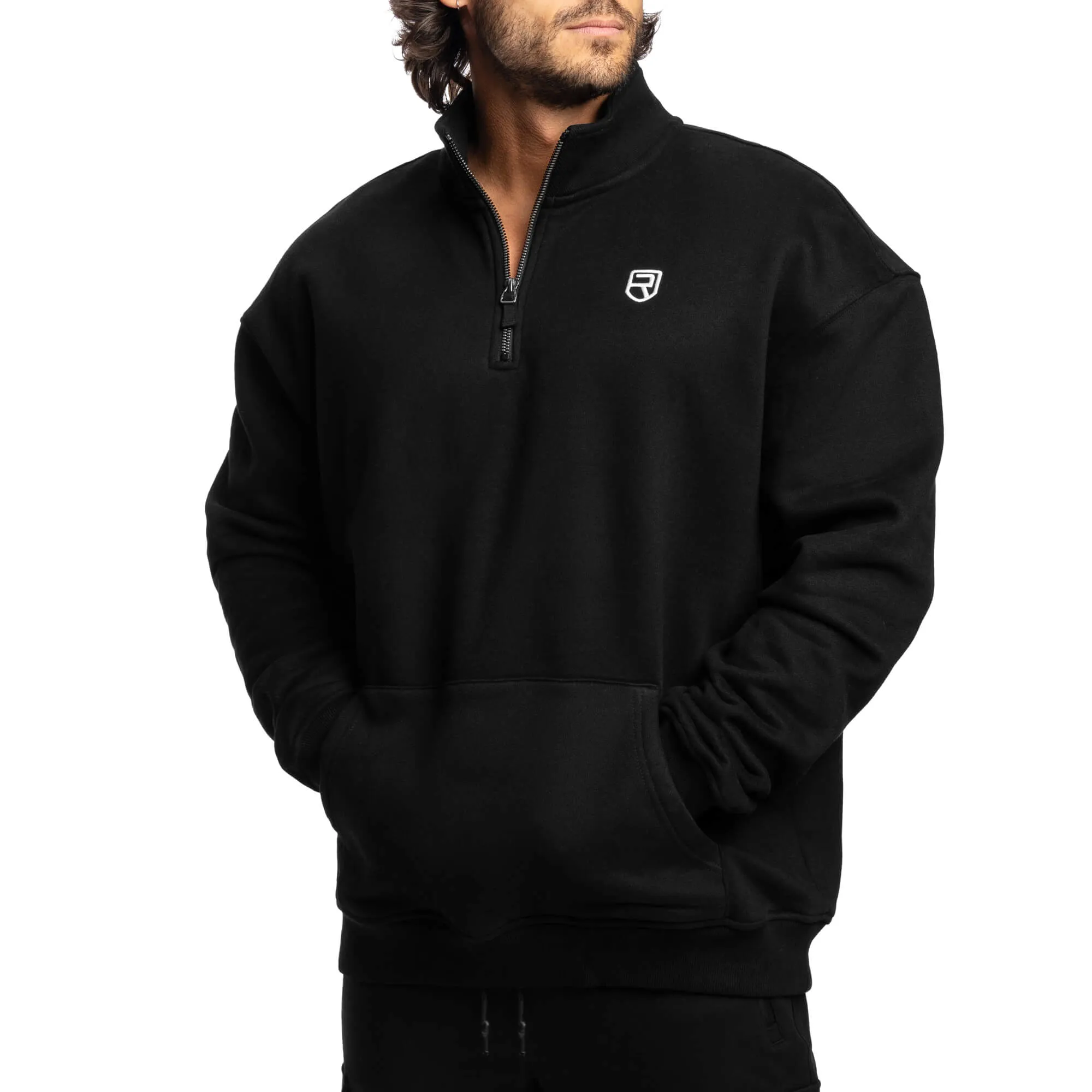 Comfy Crew Half Zip - Black