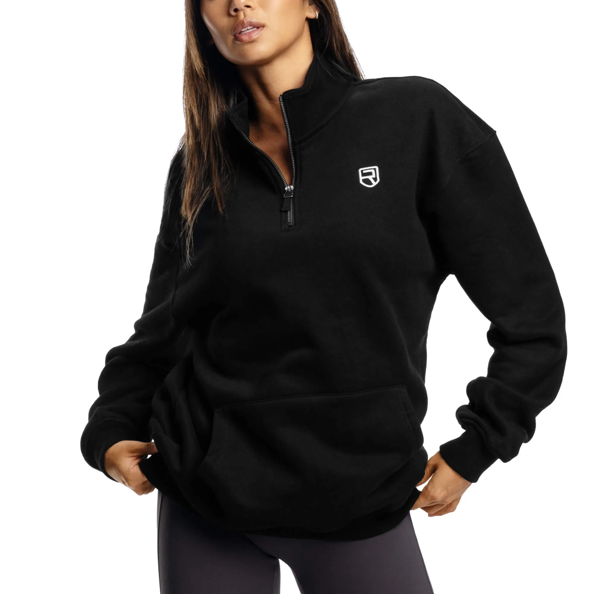 Comfy Crew Half Zip - Black