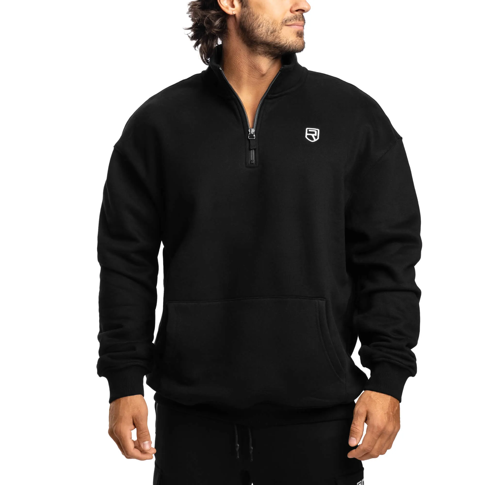 Comfy Crew Half Zip - Black