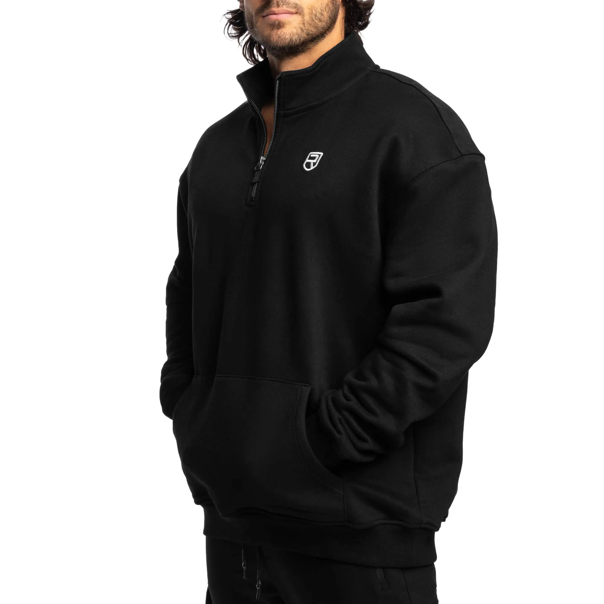 Comfy Crew Half Zip - Black