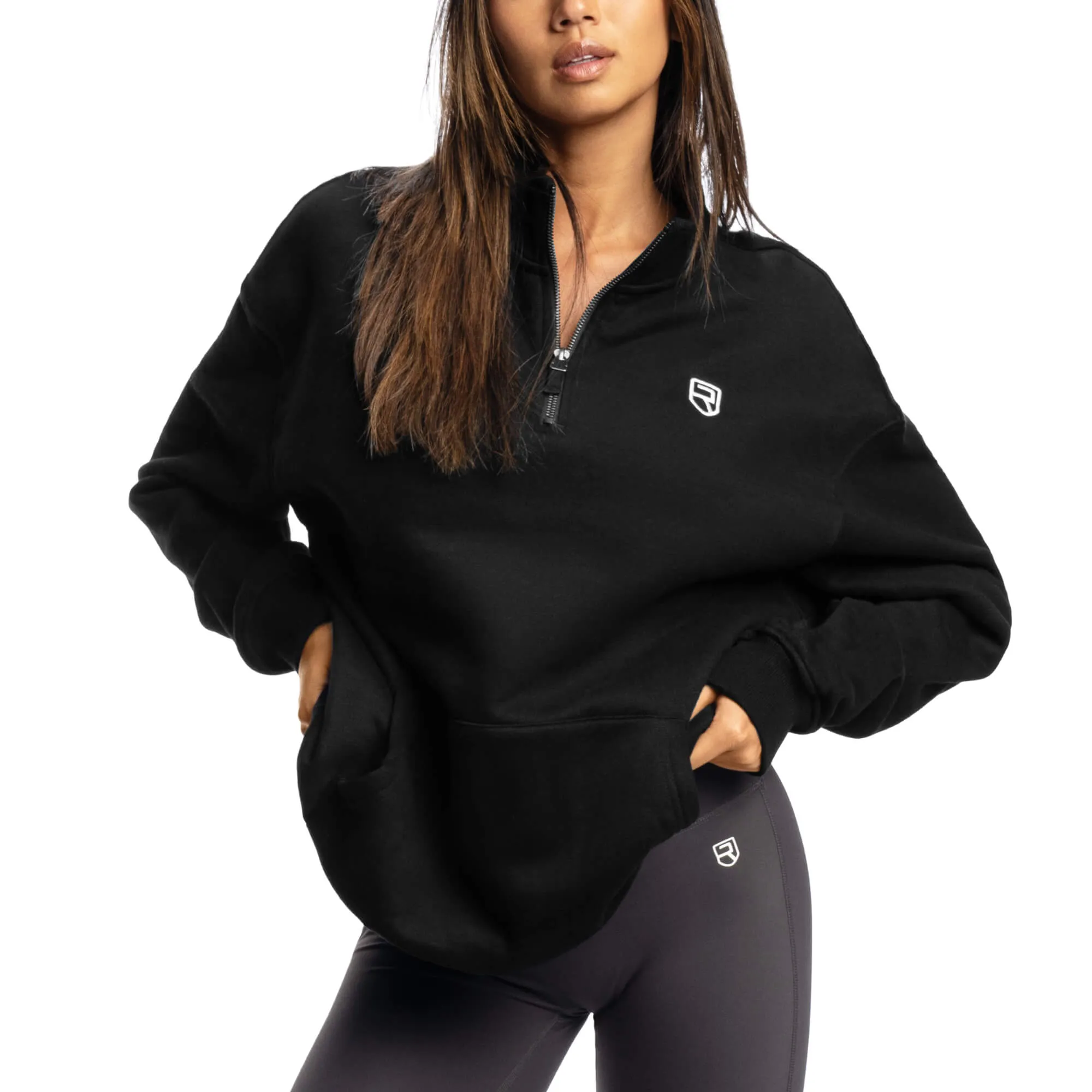 Comfy Crew Half Zip - Black