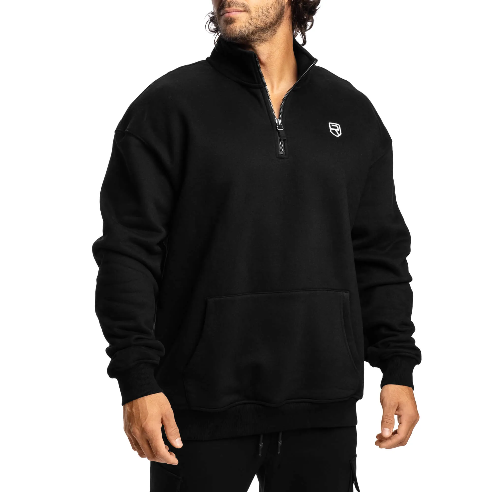 Comfy Crew Half Zip - Black