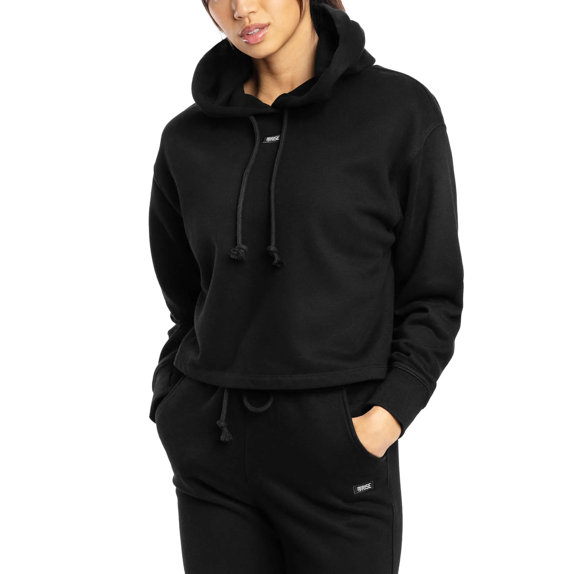 Comfy Crop Hoodie - Black