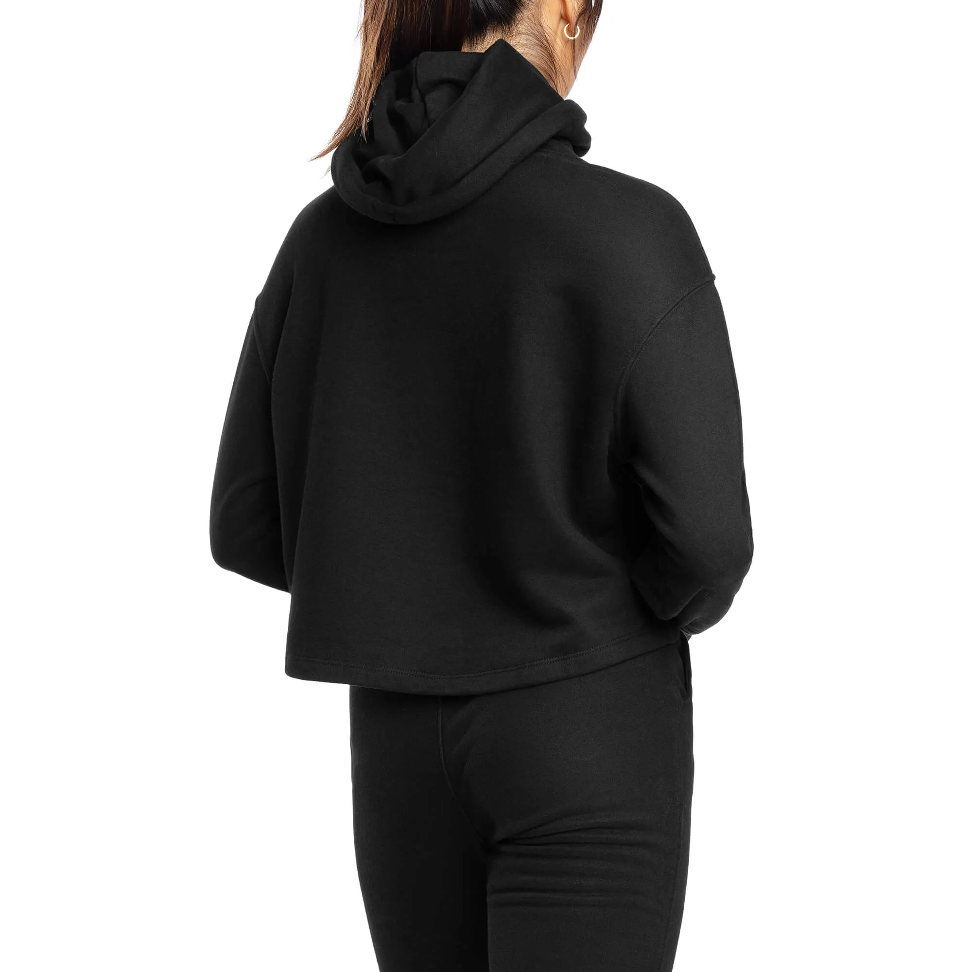 Comfy Crop Hoodie - Black