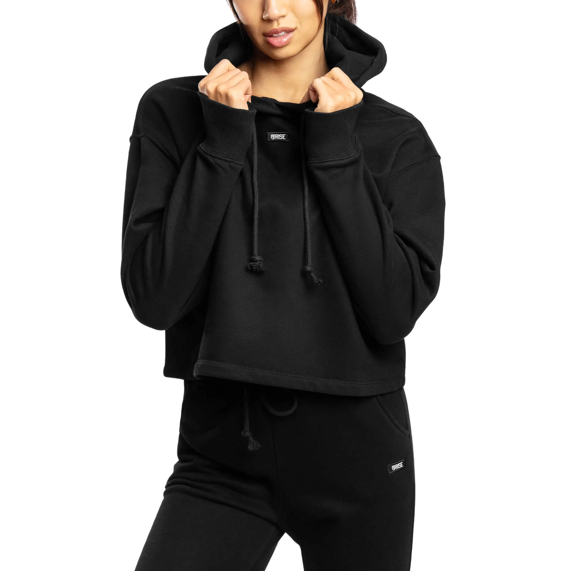 Comfy Crop Hoodie - Black