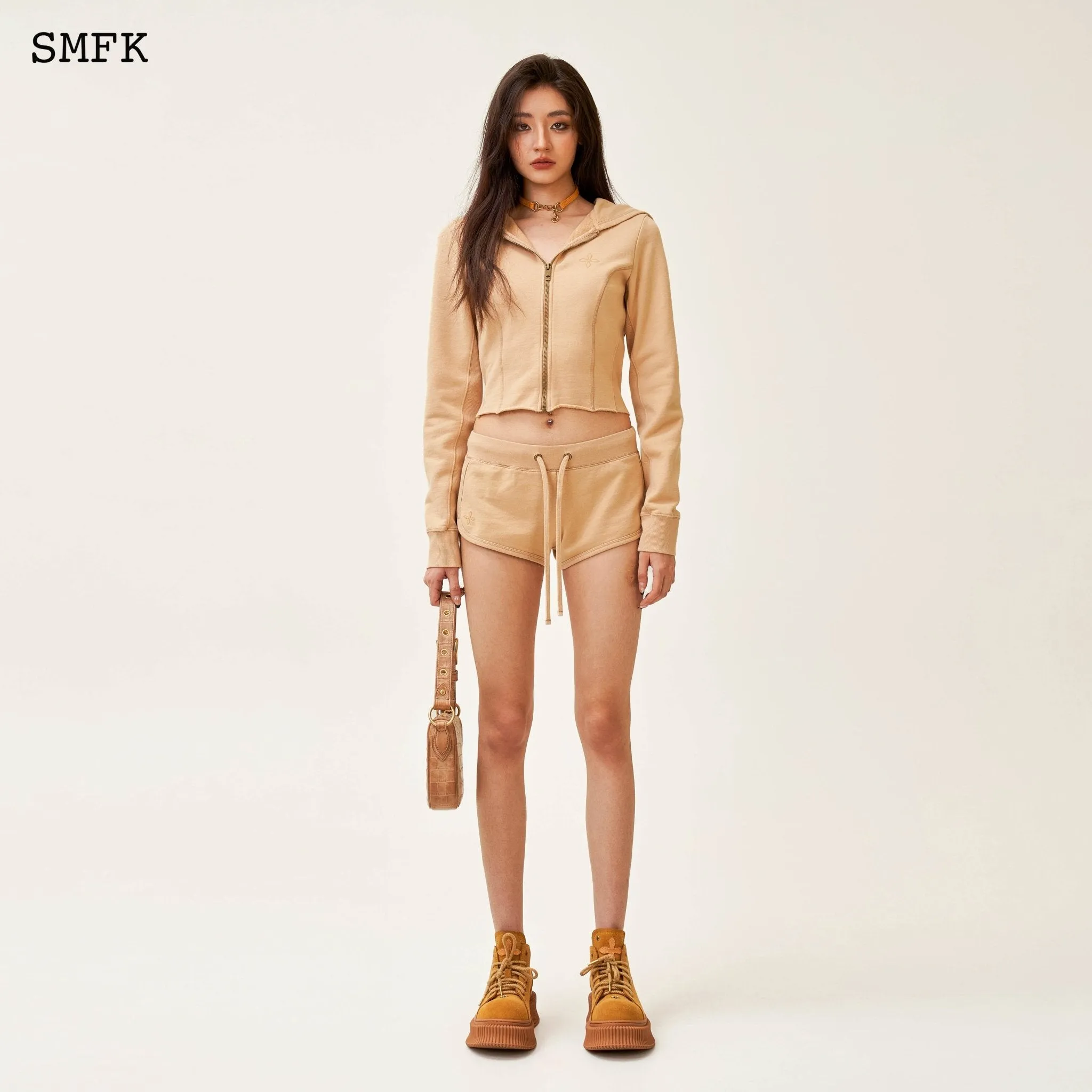 Compass Rove Stray Slim-Fit Hoodie In Sand