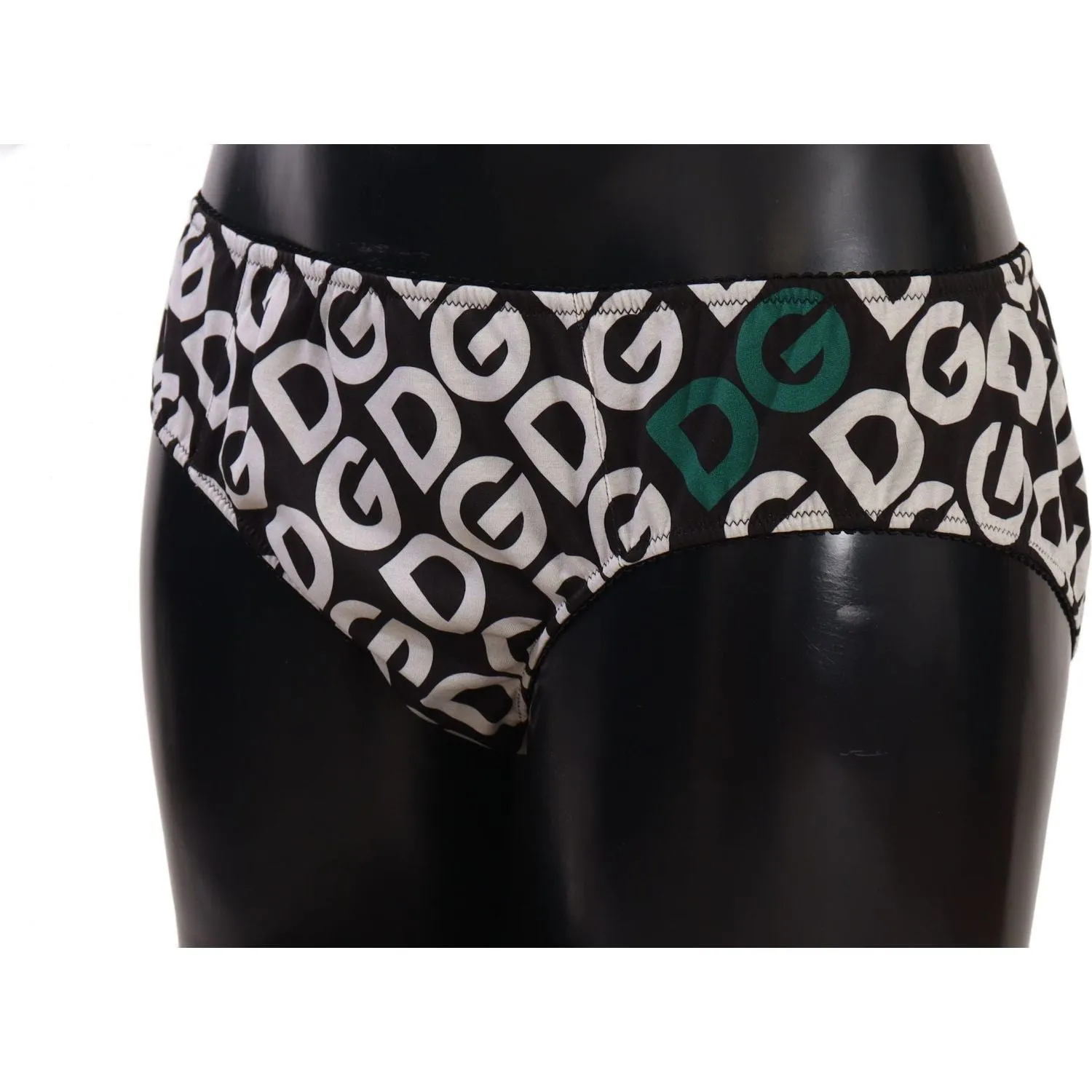 Dolce & Gabbana Chic Black & White DG Logo Print Bottoms