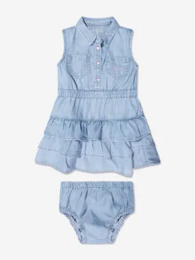 Guess Baby Girls Denim Dress And Knickers Set in Blue