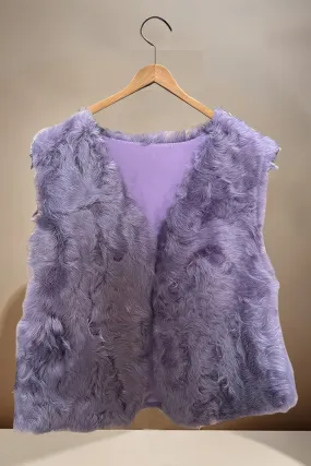 HCT1089 Effortless Faux-Fur Vest Outerwear