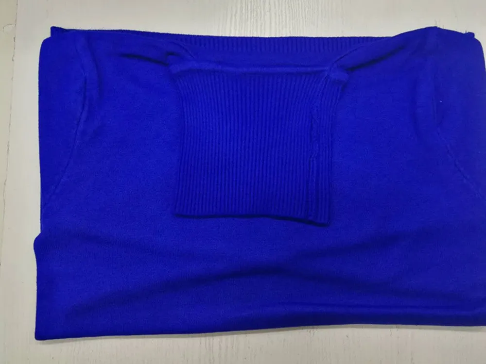 High Collar Men Casual Solid Colored Slimming Trendy Sweater