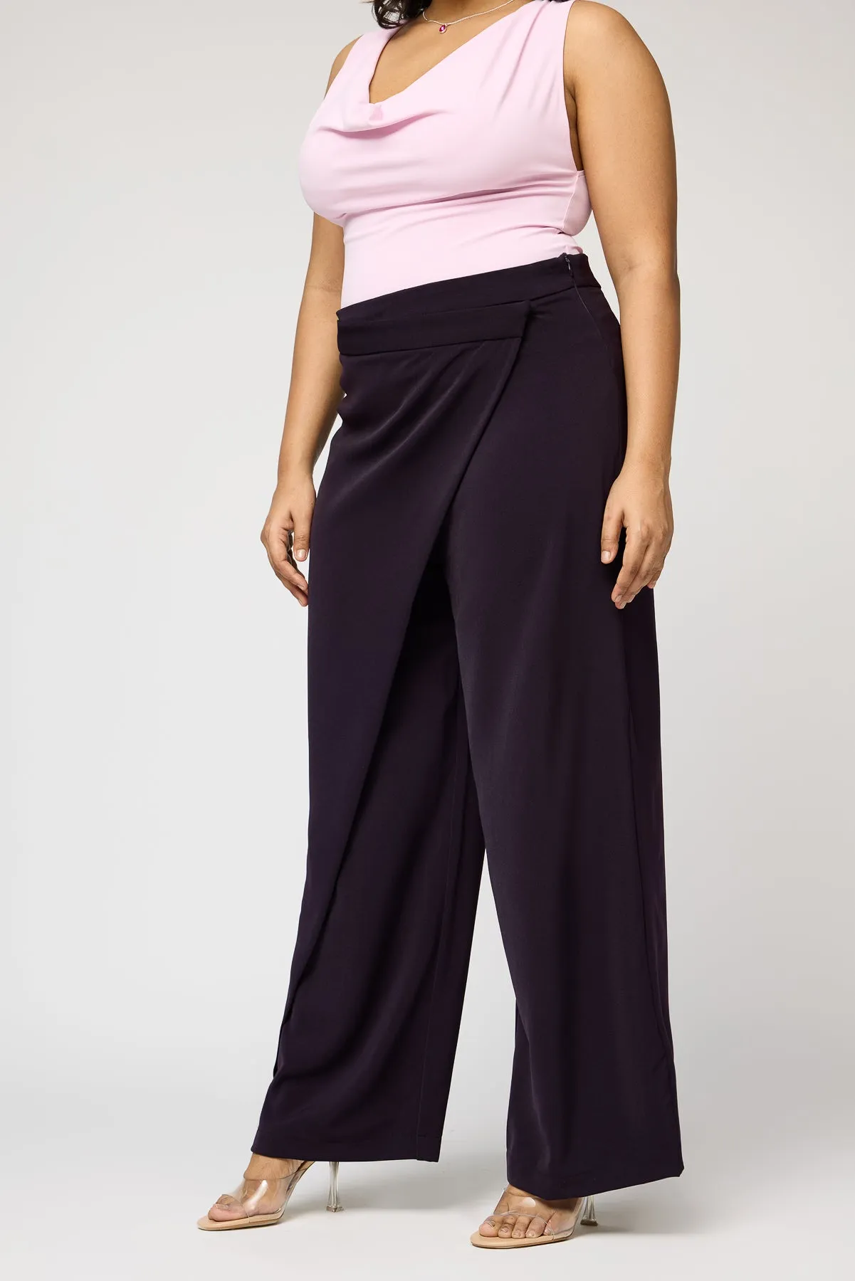 Imperial Purple Curve Pareo Korean Pants