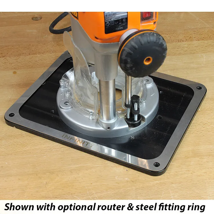 Infinity Tools Aluminum Router Table Insert Plate, 9-1/4" x 11-3/4"