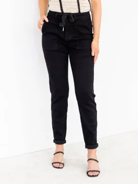 Judy Blue Black High Waist Cuff Jogger