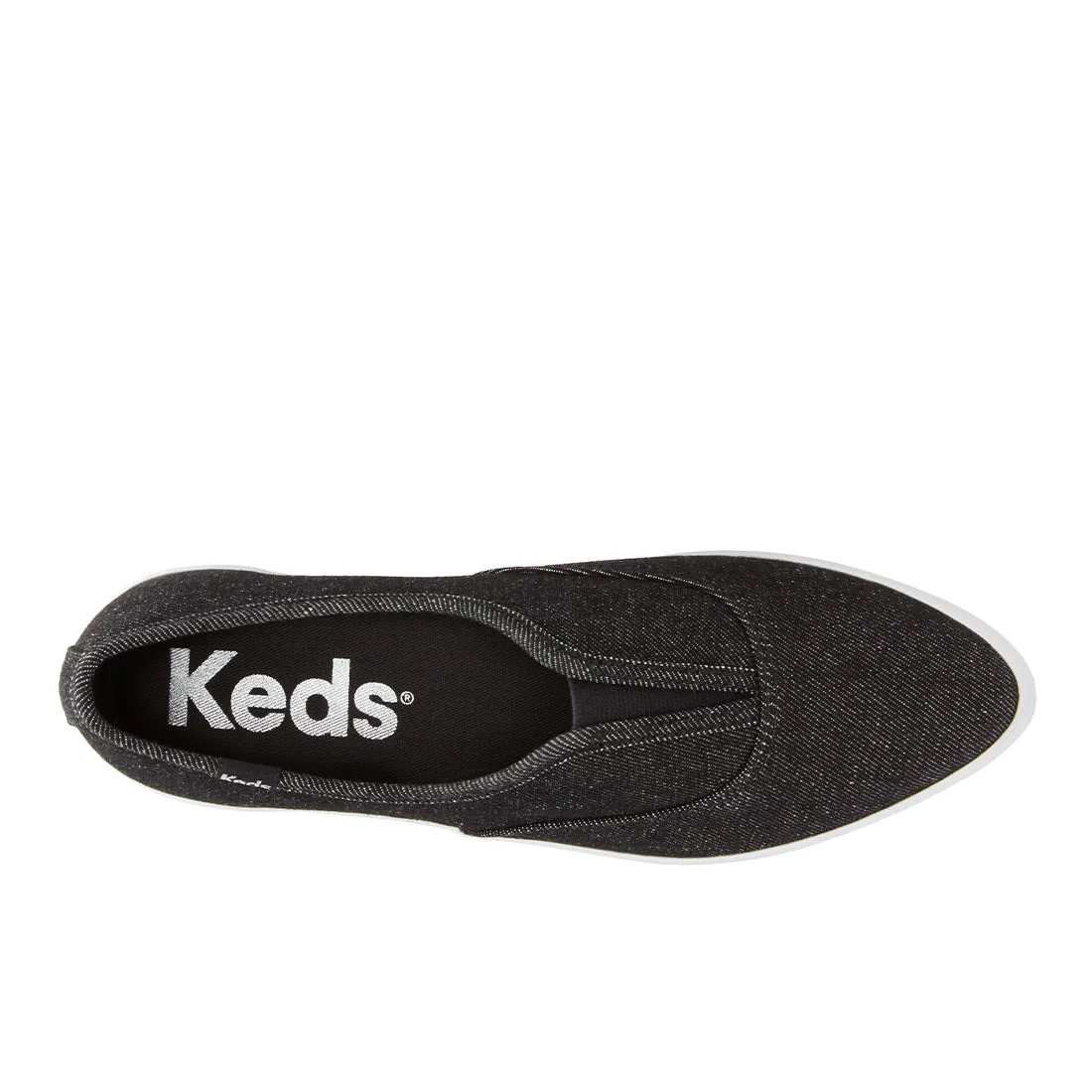 Keds Womens' Point Slip Textile Black (WF68001)