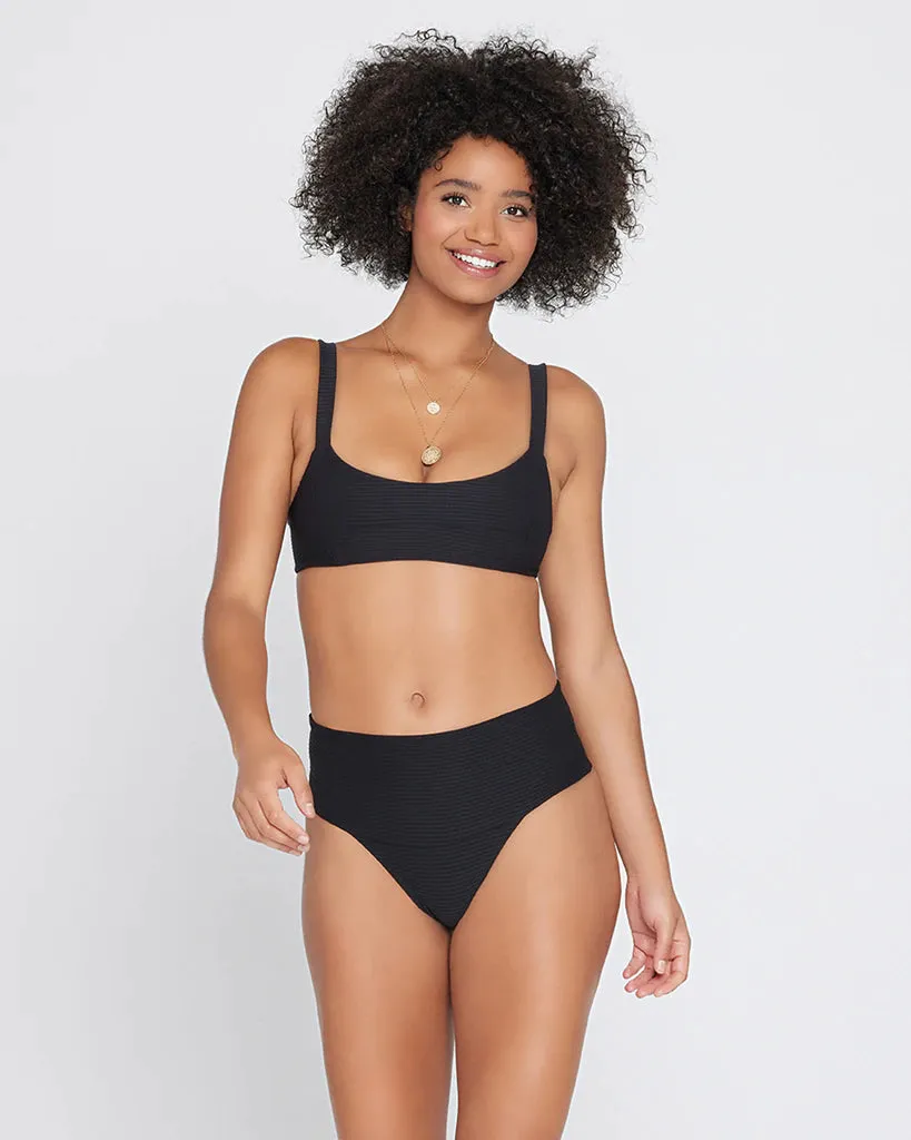 L*Space | Eco Chic Repreve Jess Bikini Top | Black FINAL SALE