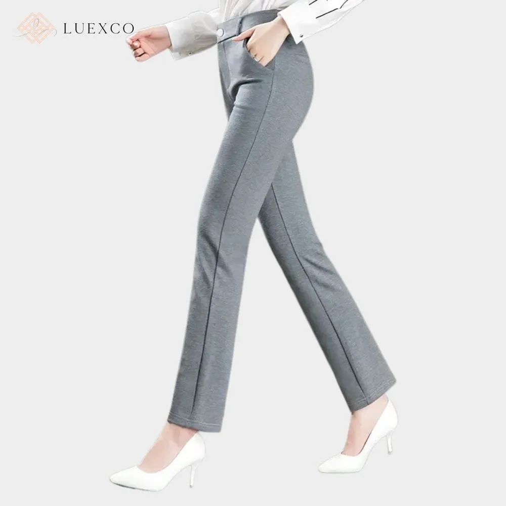 Luexco Women's High Waist Straight Trousers