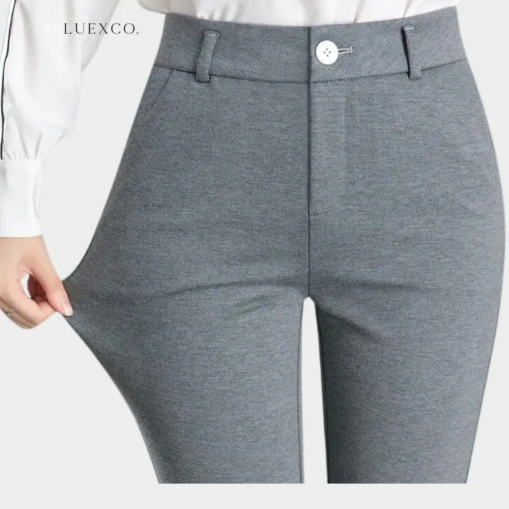 Luexco Women's High Waist Straight Trousers