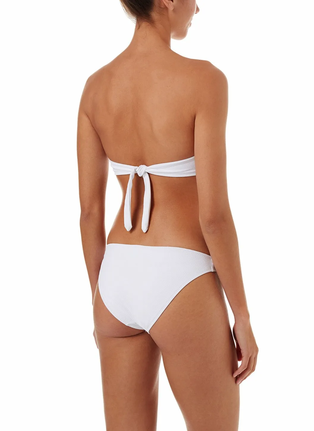 Martinique White Bandeau Padded Twist Bikini