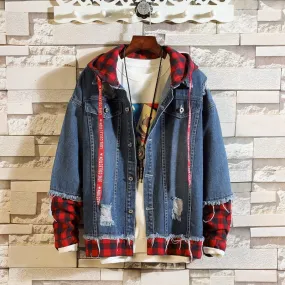 Men Denim Jacket Men's Spring and Autumn Jacket Trendy