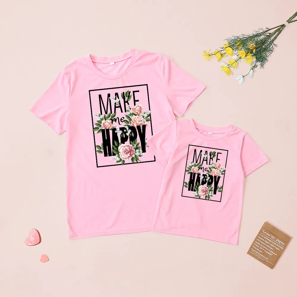 Mommy and Me Shirts Short Sleeve Pullover Tee Tops