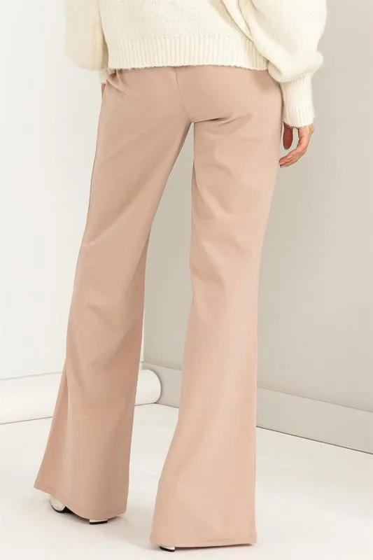 New Found Favorite High Waisted Tie Front Flared Pants