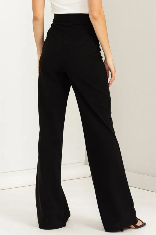 New Found Favorite High Waisted Tie Front Flared Pants