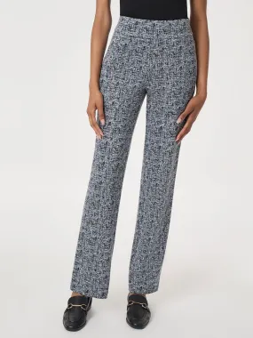 Petite Pull-On Jacquard Straight Leg Pant