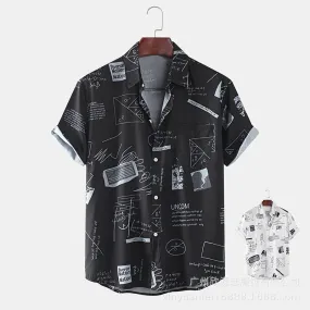 Popular Shirt Hawaii Beach Loose Trendy Short Sleeve Outerwear