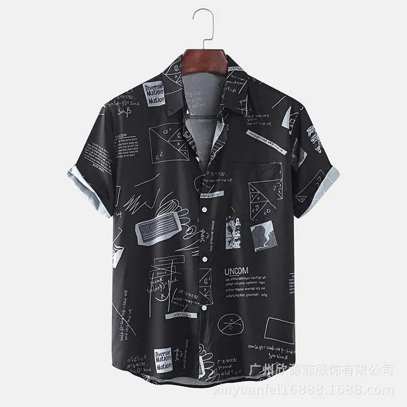 Popular Shirt Hawaii Beach Loose Trendy Short Sleeve Outerwear