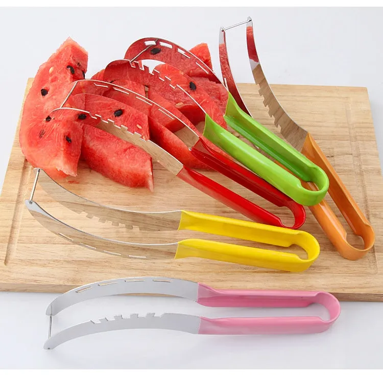 Professional Stainless Steel Watermelon Cutter/Slicer with PVA Handle