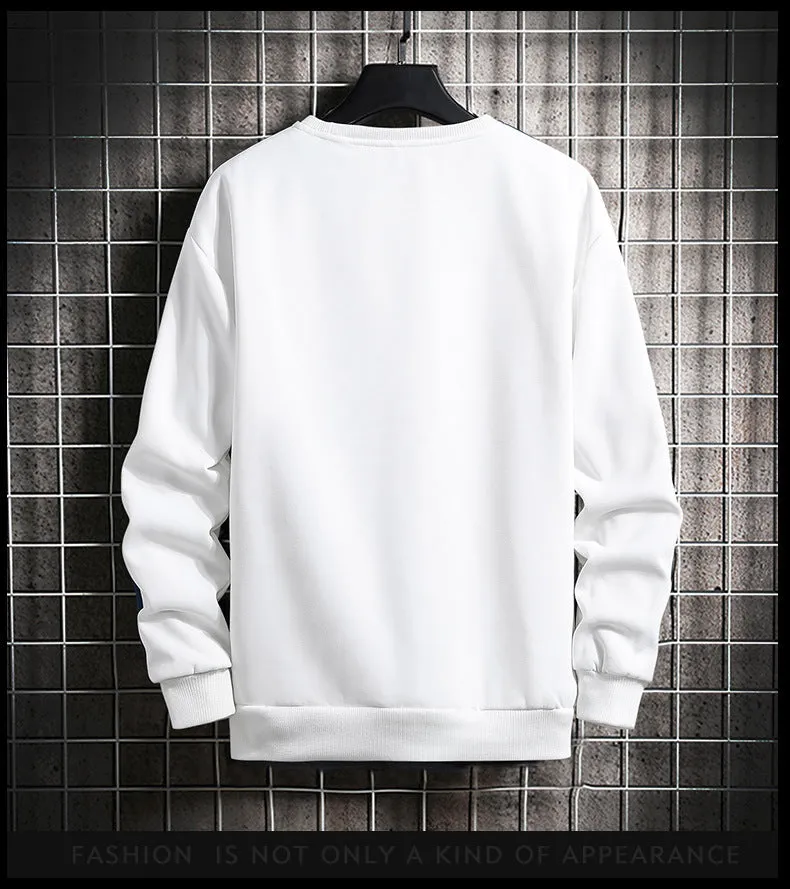 Round-Neck Long Sleeved Sweatshirt Trendy Loose Sporty Outerwear