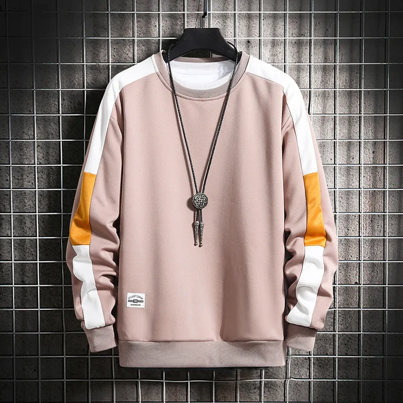 Round-Neck Long Sleeved Sweatshirt Trendy Loose Sporty Outerwear