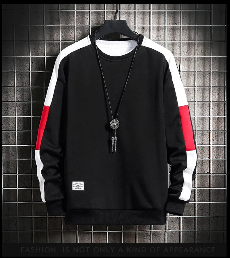 Round-Neck Long Sleeved Sweatshirt Trendy Loose Sporty Outerwear