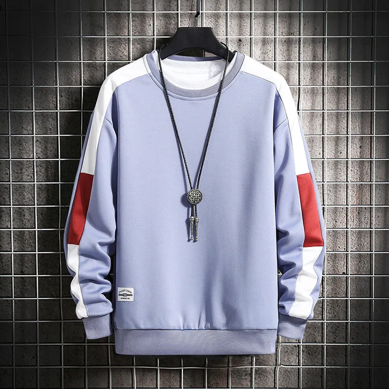 Round-Neck Long Sleeved Sweatshirt Trendy Loose Sporty Outerwear