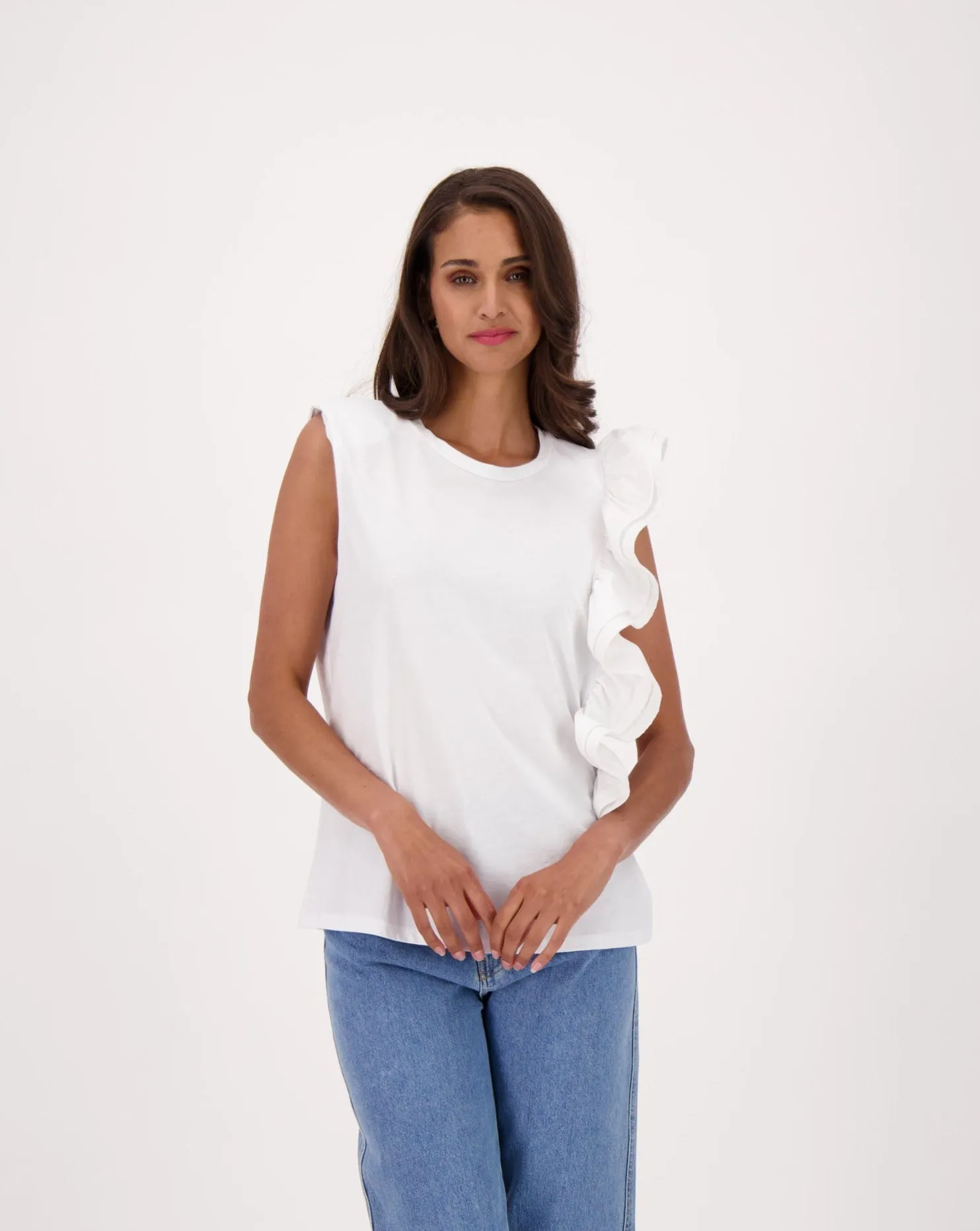 Ruffle Sleeve T-Top