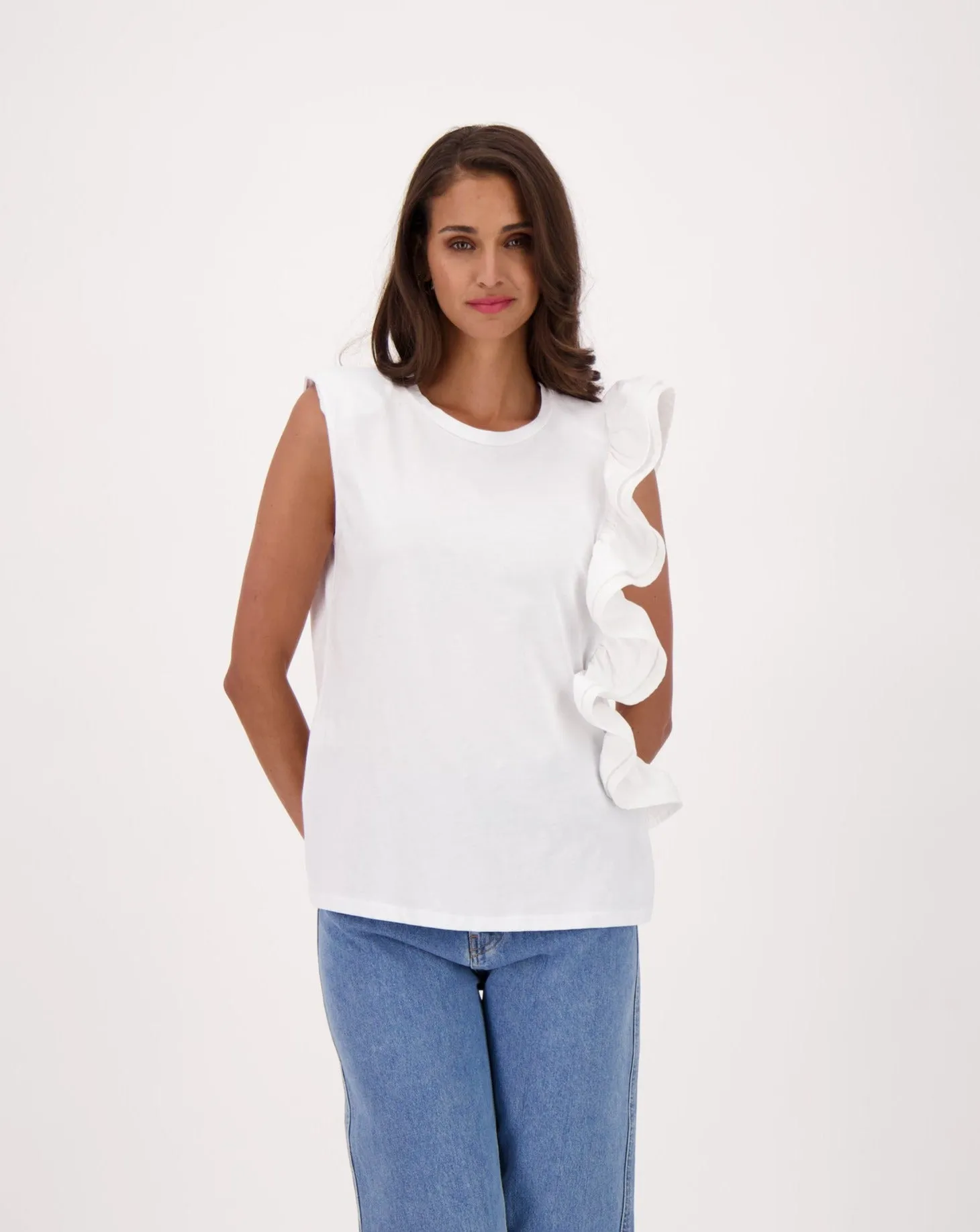 Ruffle Sleeve T-Top