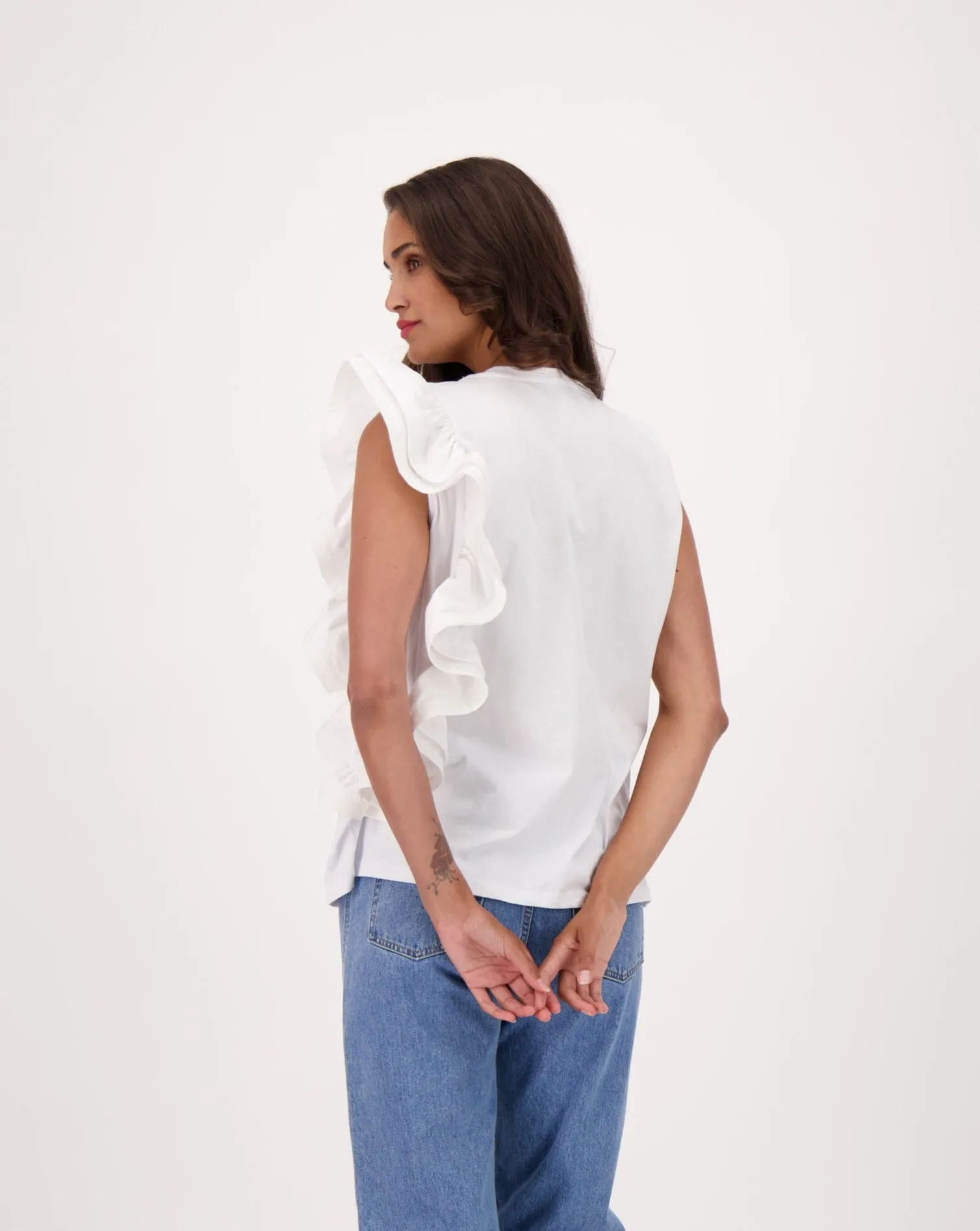 Ruffle Sleeve T-Top