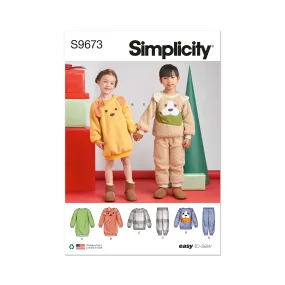 Simplicity Pattern 9673 Child Sleepwear