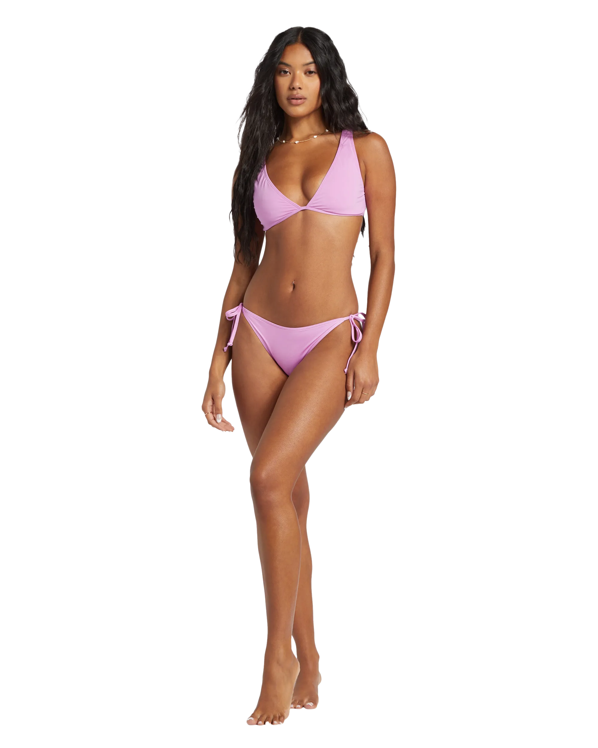 Sol Searcher Tie Side Tropic Bikini Bottoms in Lush Lilac