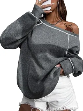 Suture Grey Comfy Pullover Sweatshirt w/Pockets