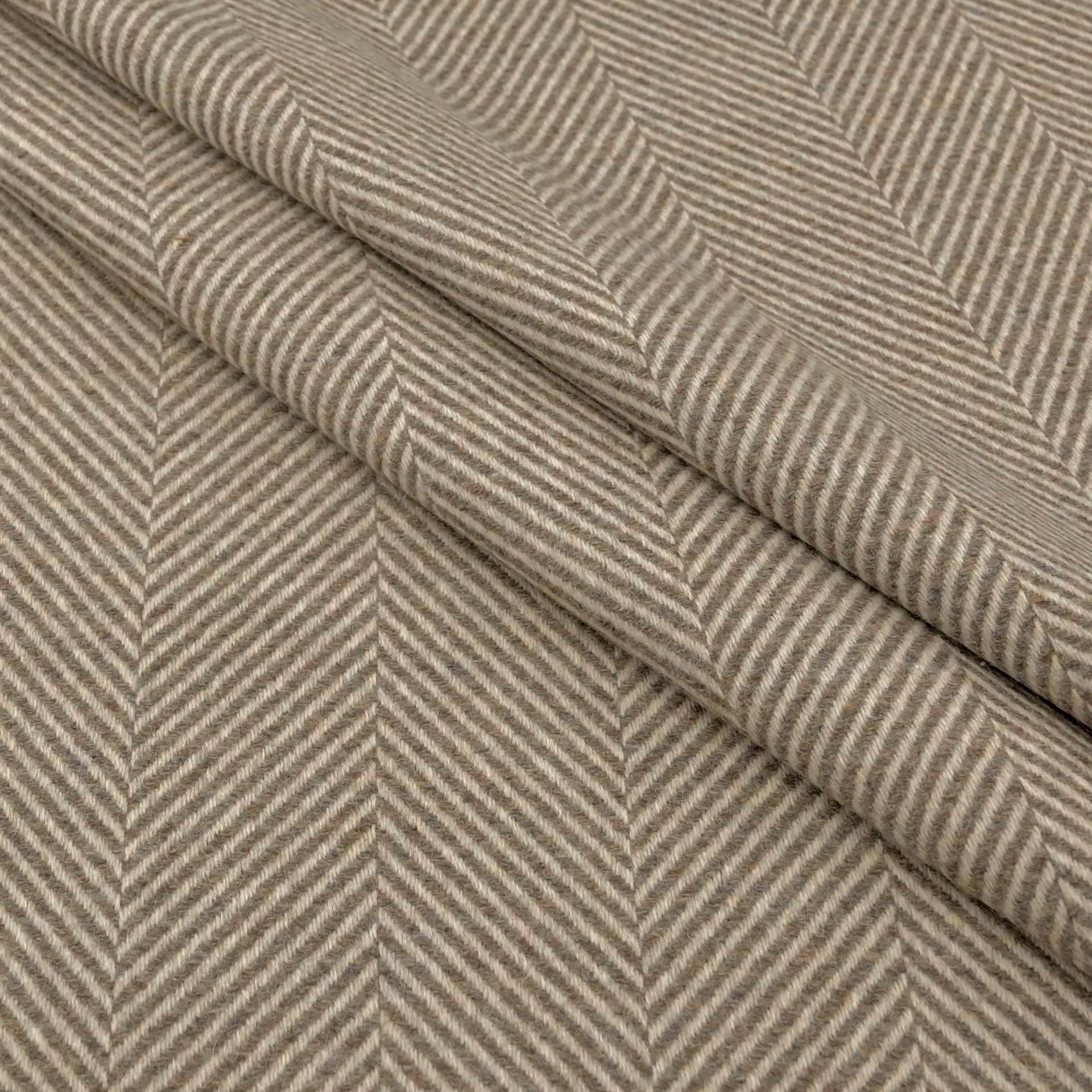 Tan Fancy Herringbone Fabric 97004