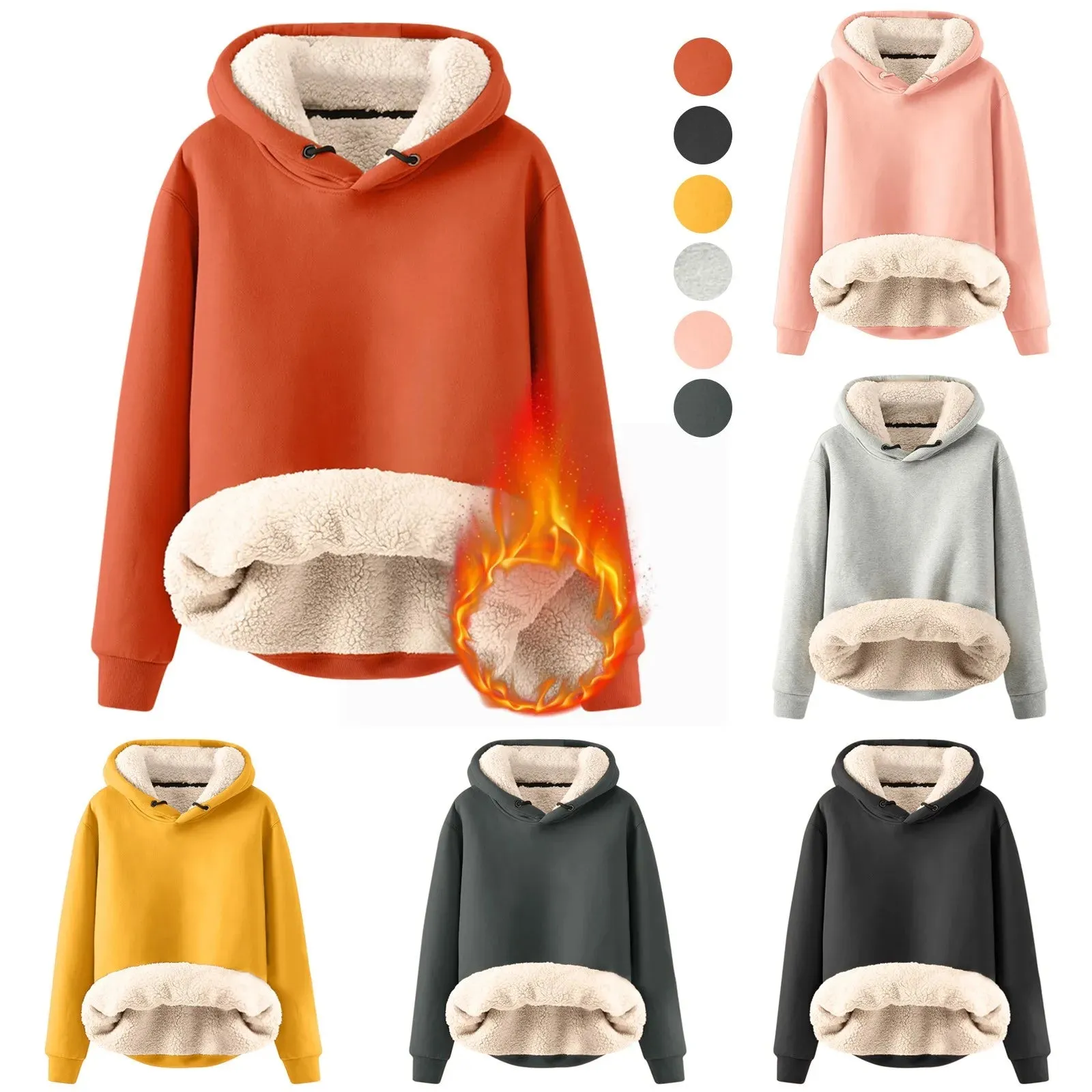 Trendy Women's Fleece Hoodie - Plush Winter Pullover