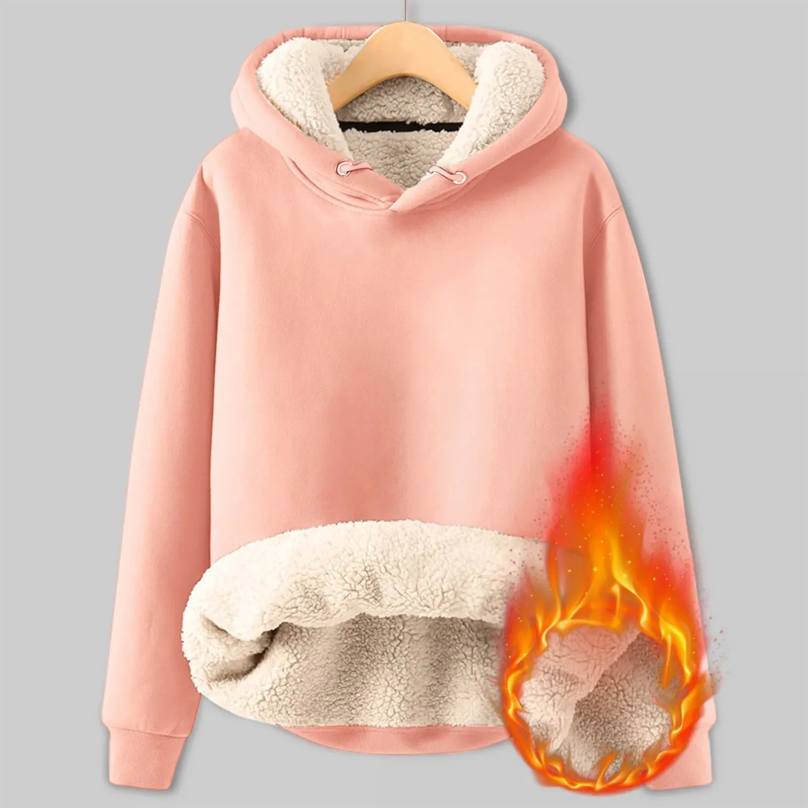 Trendy Women's Fleece Hoodie - Plush Winter Pullover