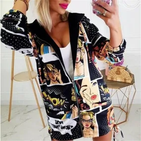 Zipper Loose Long Jacket Long Sleeve